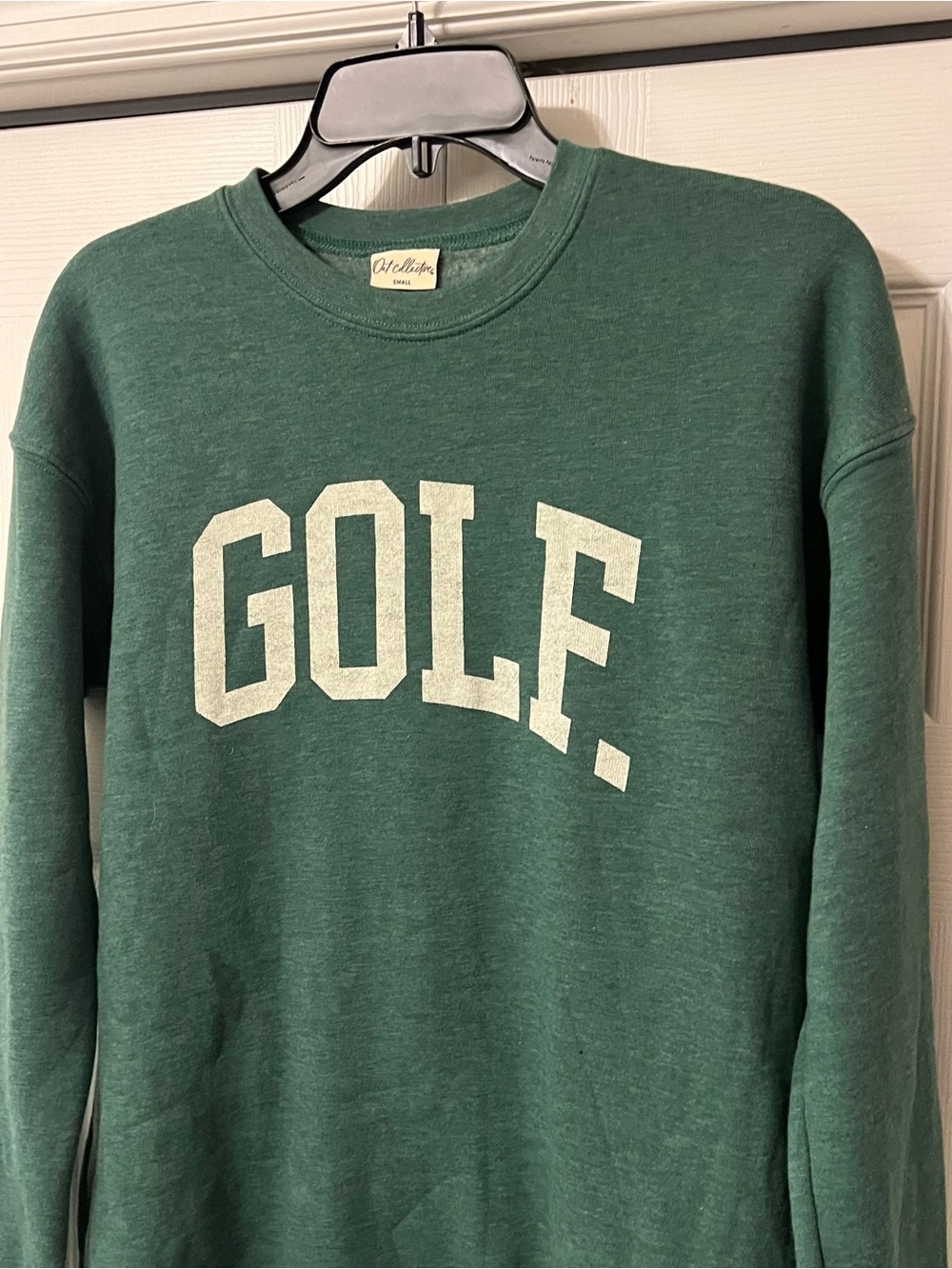 OAT COLLECTIVE unisex golf sweatshirt Green Size Small - Picture 7 of 7